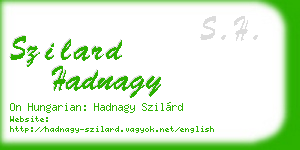 szilard hadnagy business card